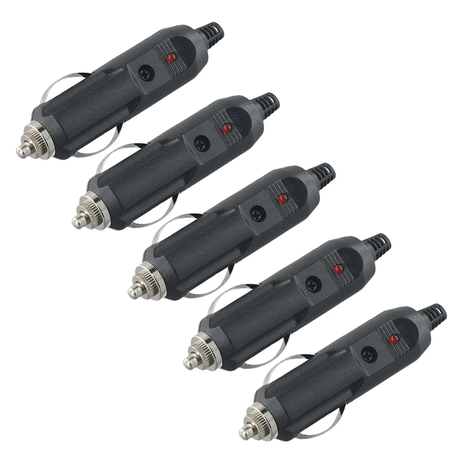 

Durable New Useful Cigarette lighter plugs Car Connector Set W/Fuses 12V-24V 5pcs Accessories Black Indicator Kit