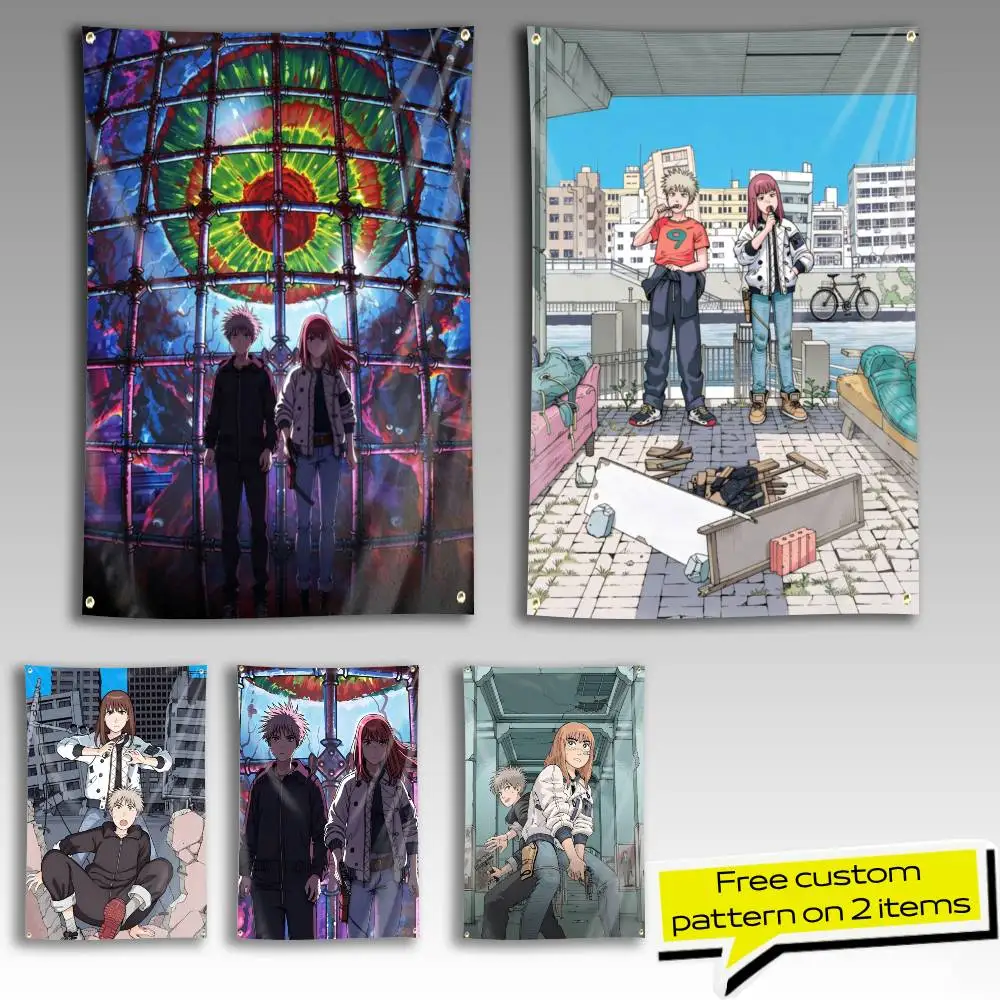 Anime H-Heavenly Delusion M-Maru Flag Tapestry Banner for Bedroom Living Room Outdoor Camping Custom Supported