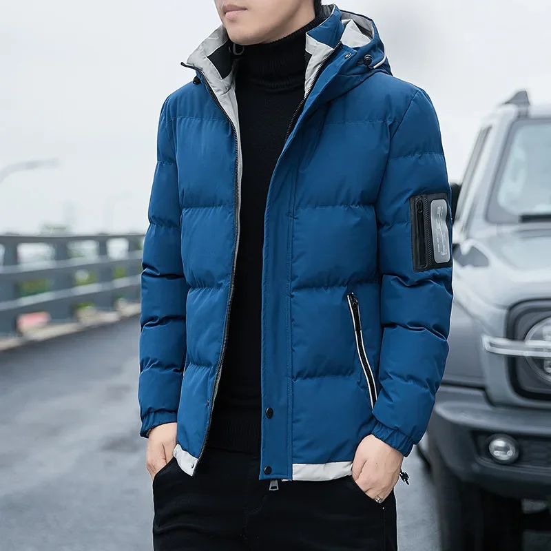 Puffer Jack Heren Dikke Warme Winterjassen Jas Met Capuchon Heren Katoenen Gewatteerde Jas 5xl Mode Casual Kleding 2024 Streetwear