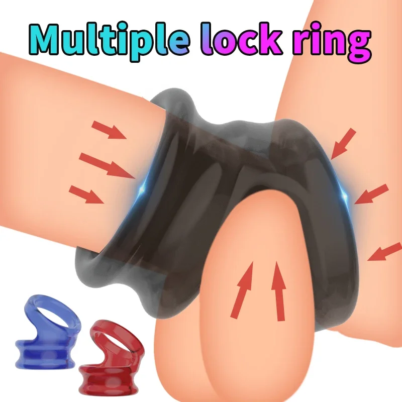Cock Penis Ring Reusable Delay Ejaculation Stronger Erection Sex Toys Adult Supplies Linen Nozzle Ring Cock Sex Toys For Men