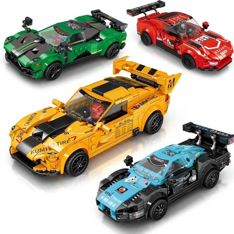 2024 NEW Speed Champion Serise As-ton Mar-tin Famous Supercar Race Car Sports Building Blocks Bricks Kits Model