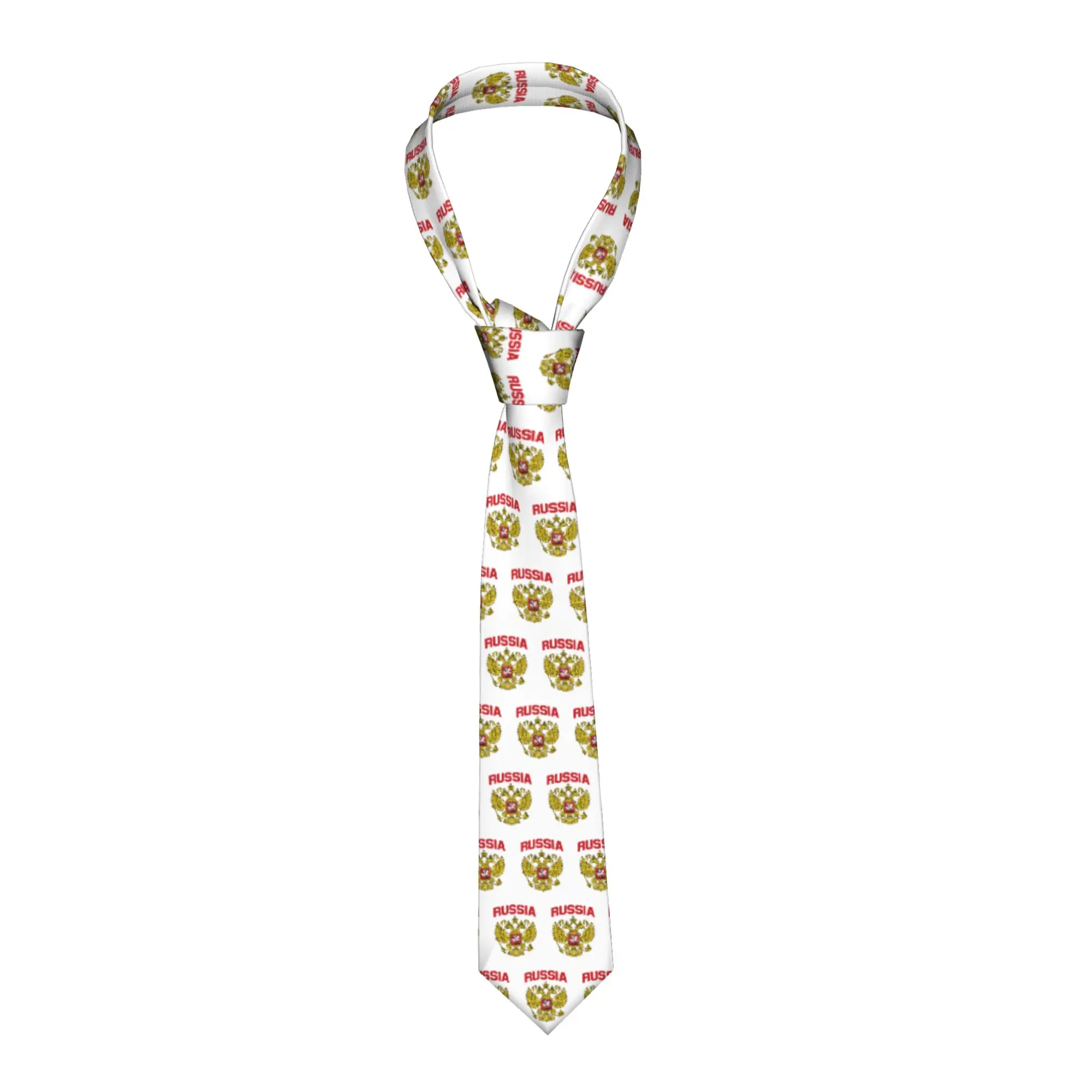 Russian Empire Coat of Arms of Russia Ties Men Formal Silk Eagle Necktie for Business
