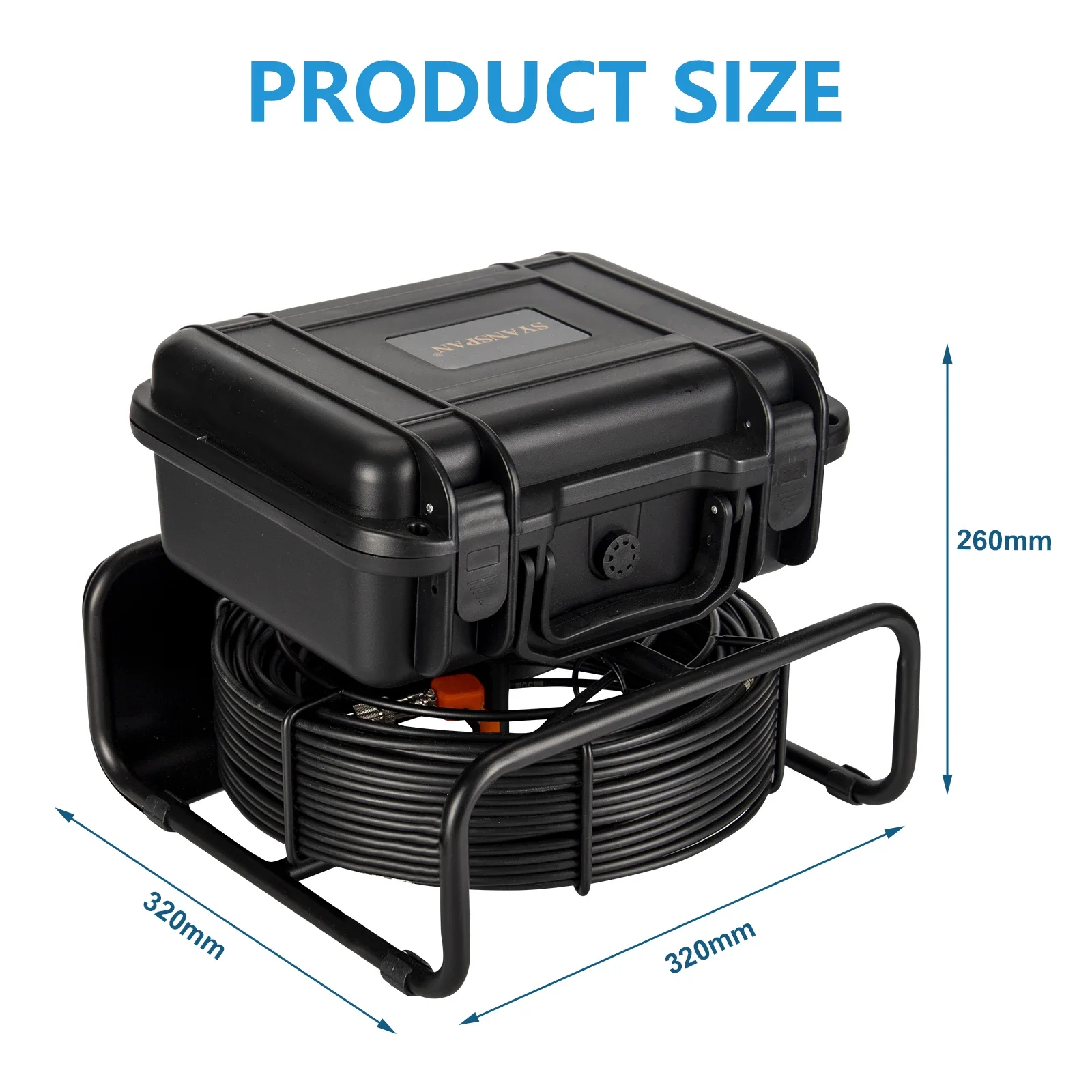 Système d'endoscope industriel pour pipeline, caméra de moniteur 9 pouces, câble étanche 20 m, 30 m, 50m, objectif 23mm, éventuelles 09A