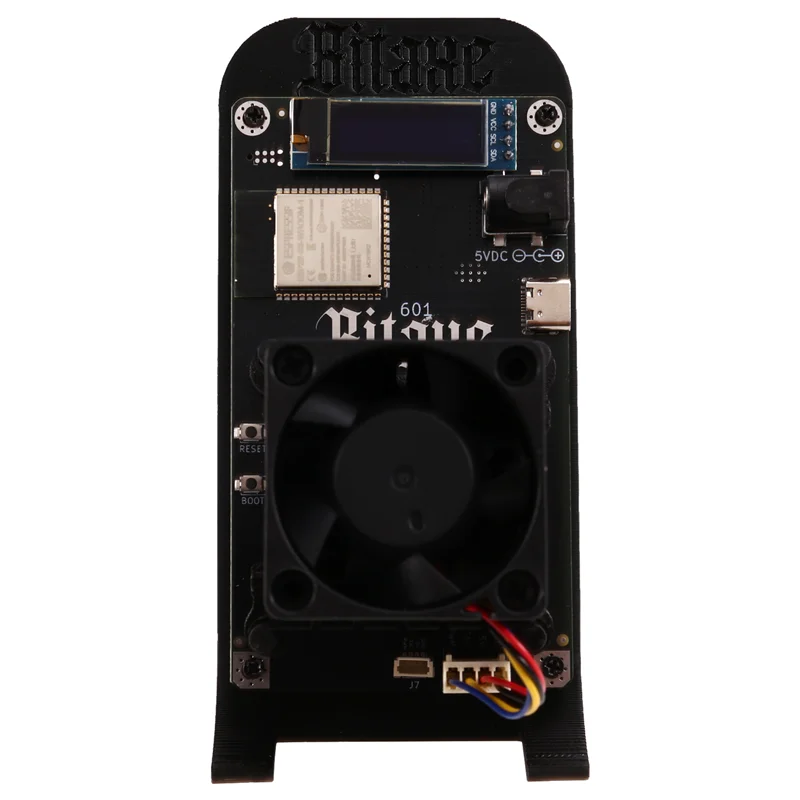 A98I-Bitaxe Gamma 601 BTC Solo Miner 1.2TH/S 18-22W BM1370 Asic Chip From Antminer S21 Pro Bitcoin Crypto Miner Black EU Plug