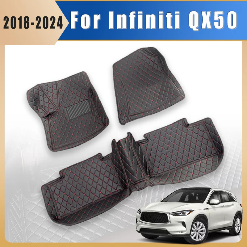 

Car Floor Mats For Infiniti QX50 2018 2019 2020 2021 2022 2023 2024 Carpets Waterproof Interior Accessories Foot Rugs Auto Parts