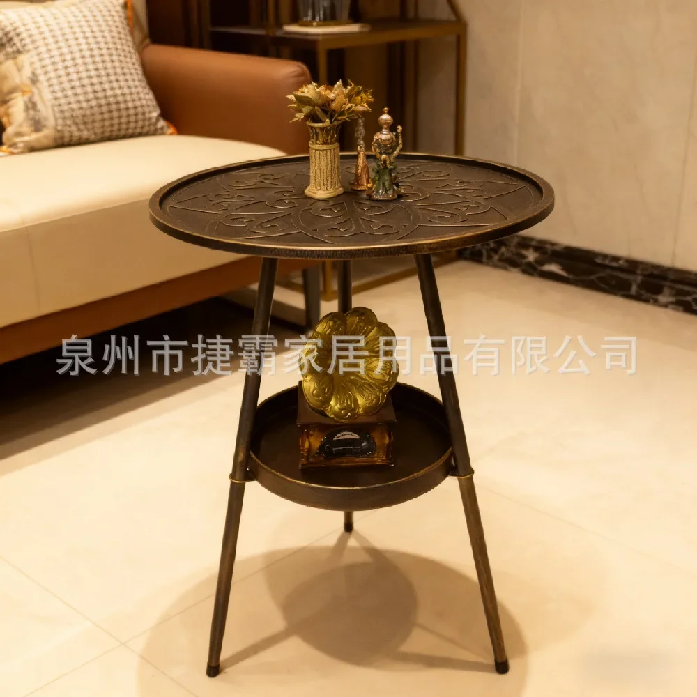 DSA Modern Simple Two-Layer Coffee Table for Home Living Room, Bedroom, Balcony, Courtyard, Homestay Universal Vintage
