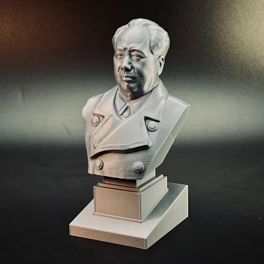 Busto de Mao Zedong, Figura Decorativa Impresa en 3D, Modelo de Escultura de Plástico PLA, Manualidades, Regalo para Hombres y Mujeres