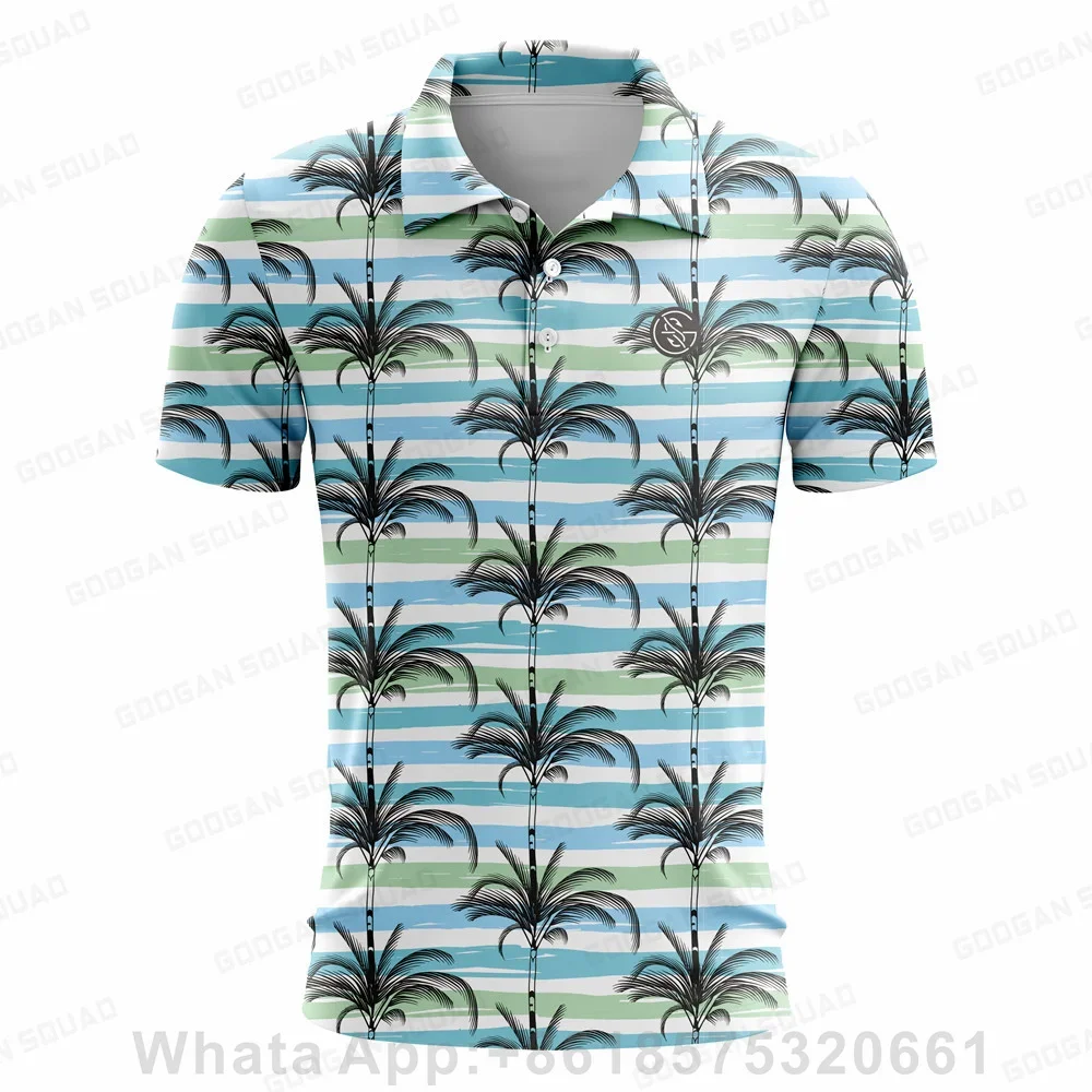 GOOGAN SQUAD Fishing Clothes Men's Polo Shirt Short Sleeves Fast Dry Breathable Casual Shirt Wild Shirt Tops F1 Racing Clothing view 3