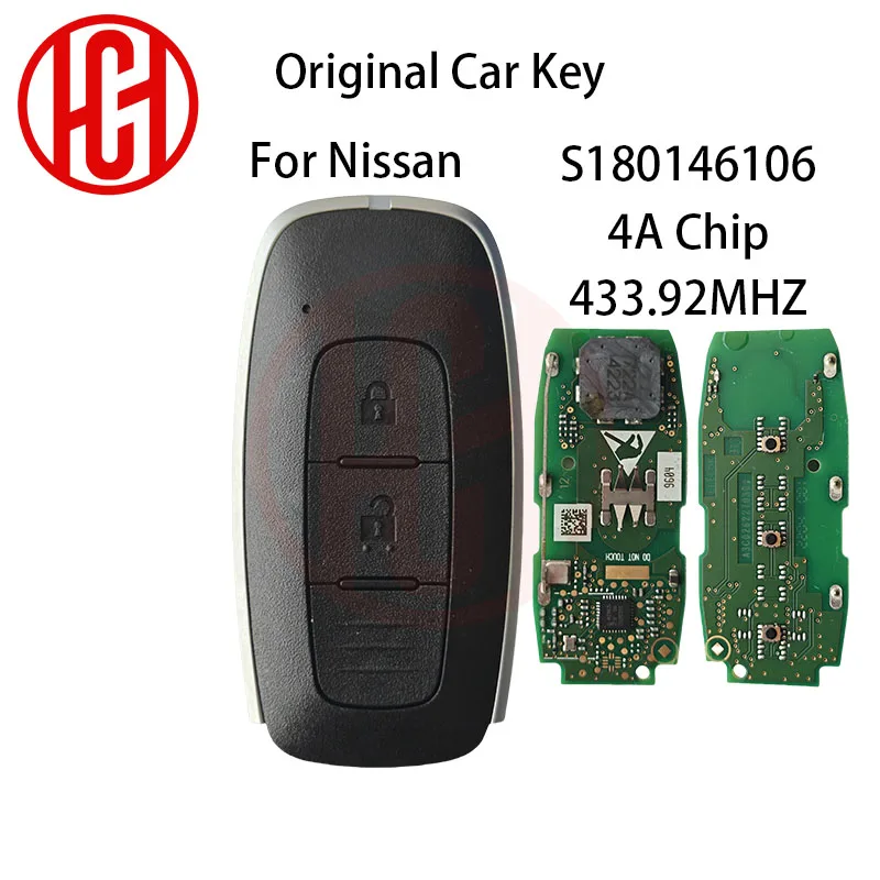 

Original Car Key 433.92MHz 4A Chip TXK027122 PN 285E3-5MS0C For Nissan Qashqai Juke Smart Remote Key 2 Button TXPZ1 S180146106