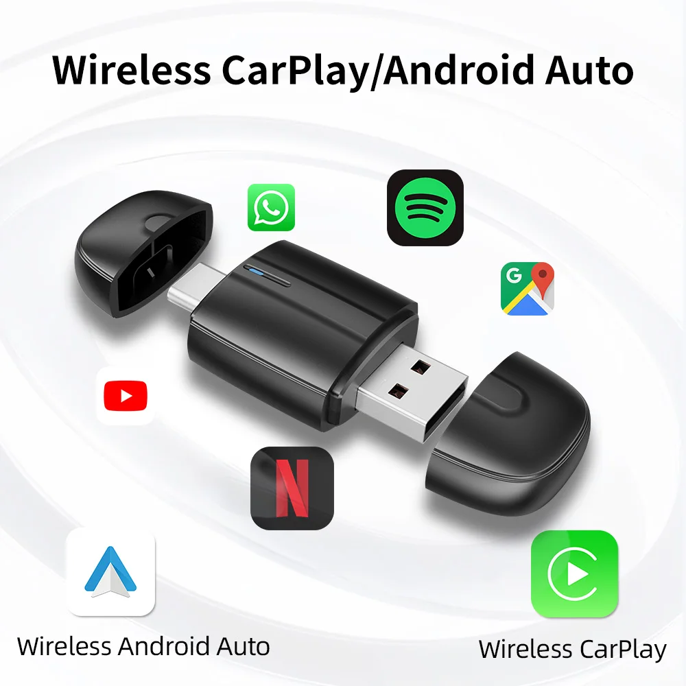 

Беспроводной адаптер CarPlay 5 ГГц Wi-Fi Type-C/USB Plug Play Wireless CarPlay