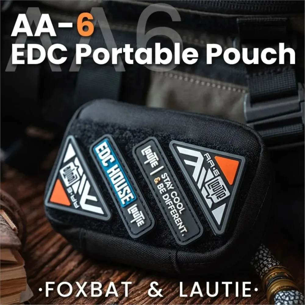 

FOXBAT&LAUTIE EDC FOXBAT&LAUTIE Co-branded AA6 Domino EDC Toy Carry on Bag Velcro Sub Bag Small Bag