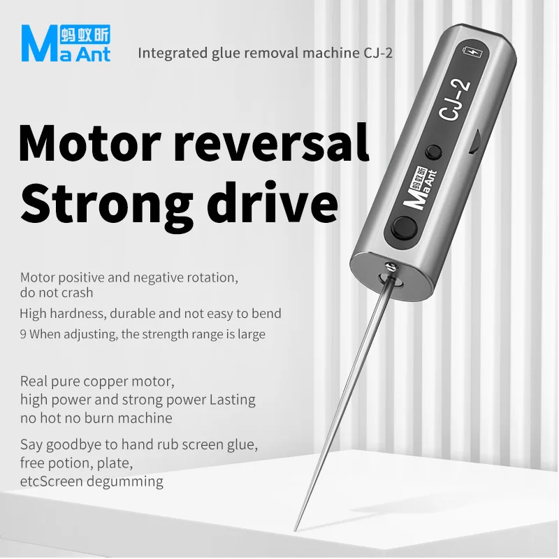 MaAnt CJ-2 Multifunctional Integrated Degumming Tool with Green Display Light LCD Screen OCA Glue Cleaning Polishing Tool