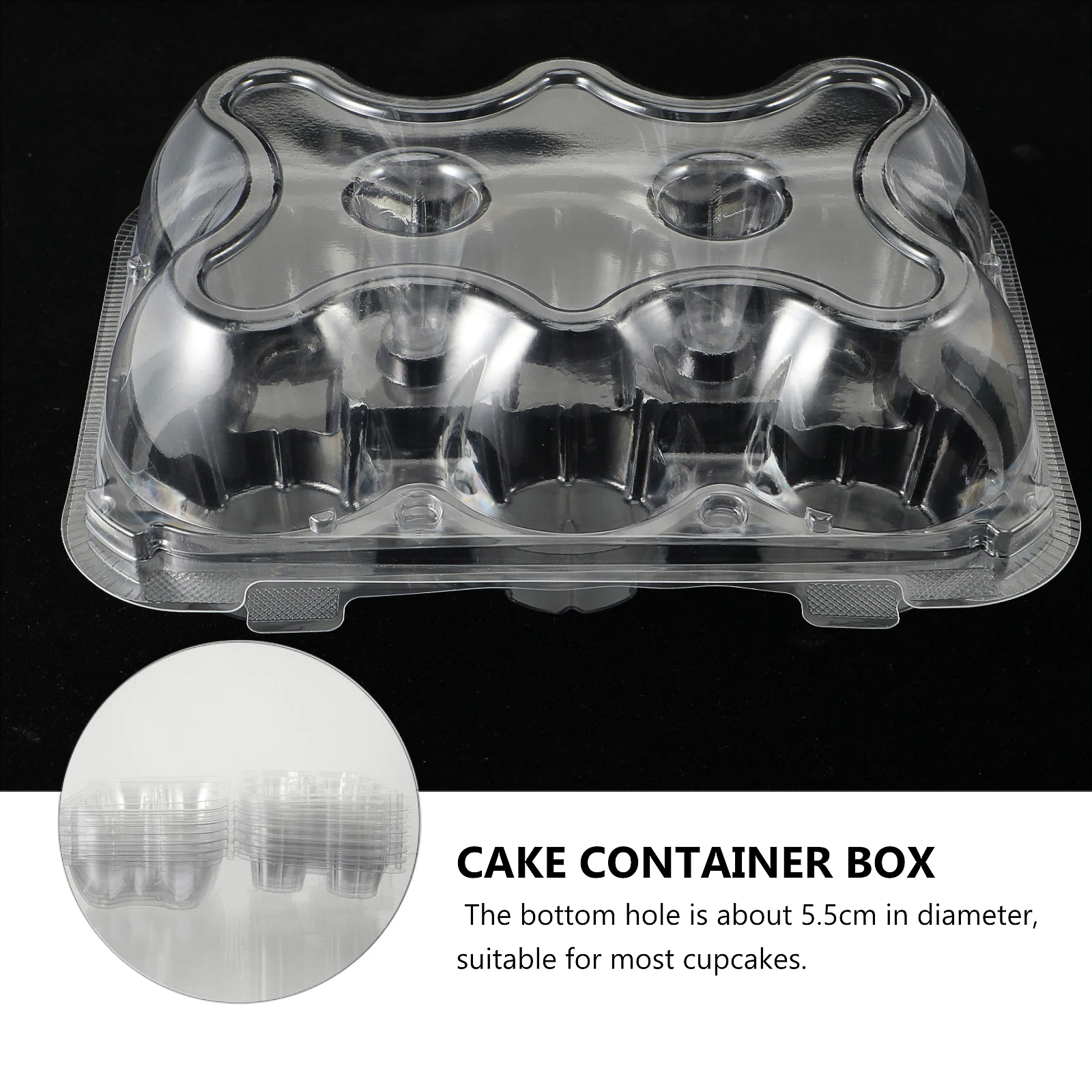 

8 Pcs Cake Box Large Clear Containers Holder Lid Cupcake Decor Package Dome Stackable H y Food Storage Box