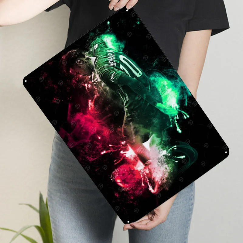 نيمار علامات معدنية الرياضة المشارك ديكور المنزل غرفة المعيشة مخصص صفيح تسجيل ل جدار الفن الديكور بار عناصر ديكور خمر #3