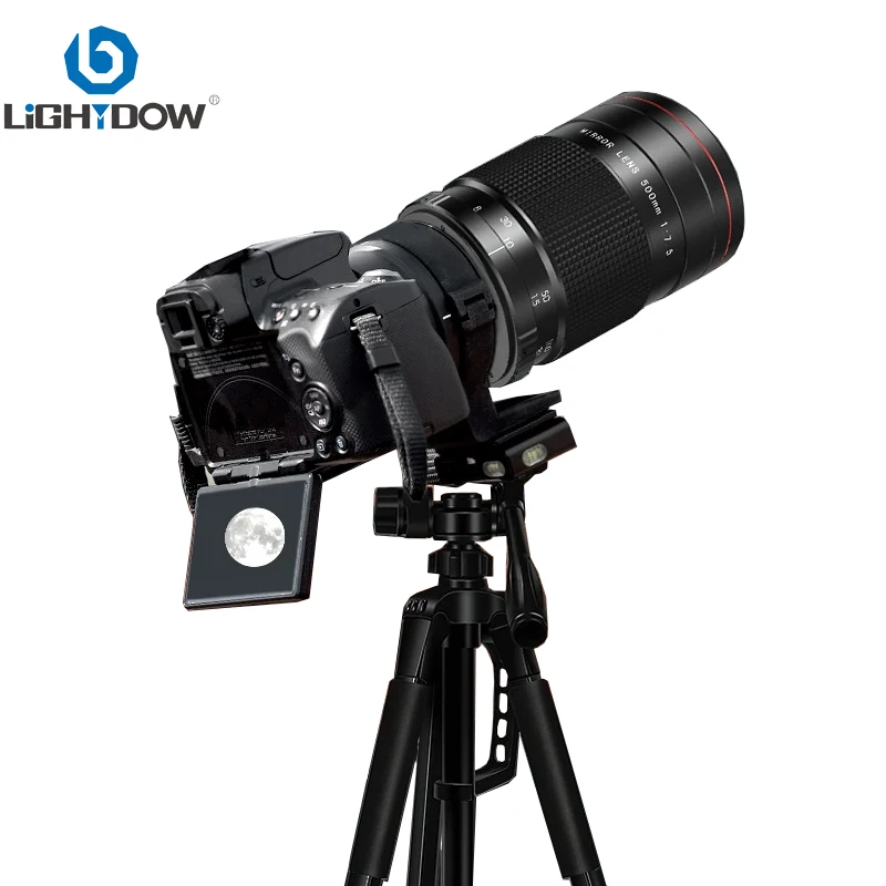 

Lightdow Mirror Lens Telephoto Lens 500mm f7.5 Manual Focus Reflex Mirror Lens for Nikon D3500 D850 D3400 D500 D750 Sony Olympus