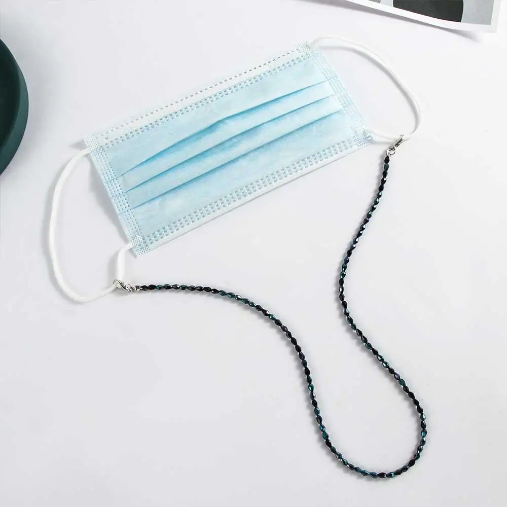 

Шнуры, зажимы для очков, бусины, металлические кристаллы для женщин, маска, держатели для шнура, очки для чтения, цепочка, шейные ремни, маска для лица, ожерелье