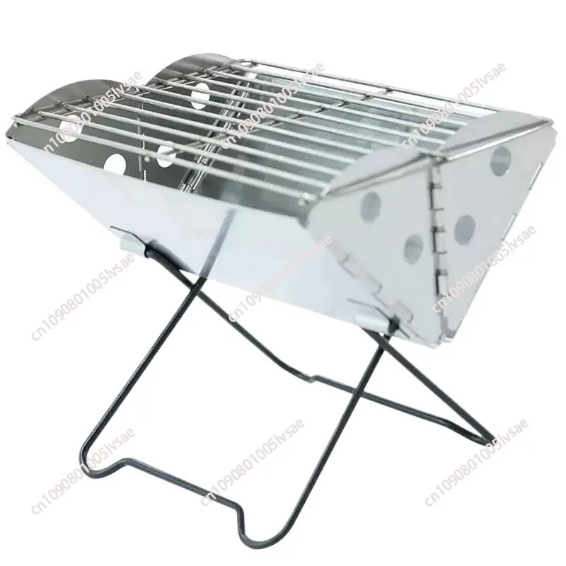 Stable Outdoor Camping Flat Backpack Portable Stainless Steel Bbq Grill and Fire Pit