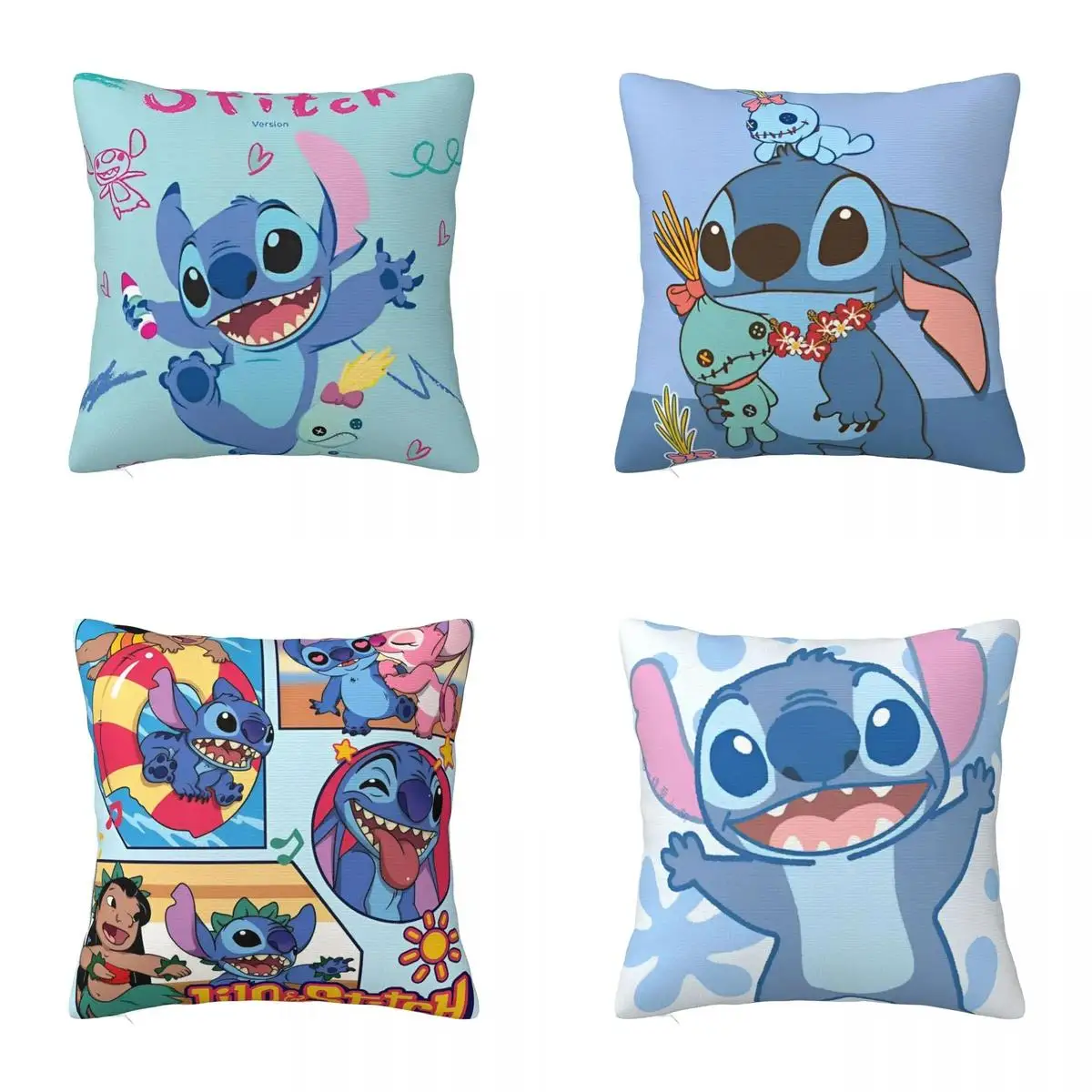 

Home Decor Stitch Cartoon Patterns Pillow Covers Pattern Cushion Cover Suitable For Sofa Bedroom Car Pillow Cover