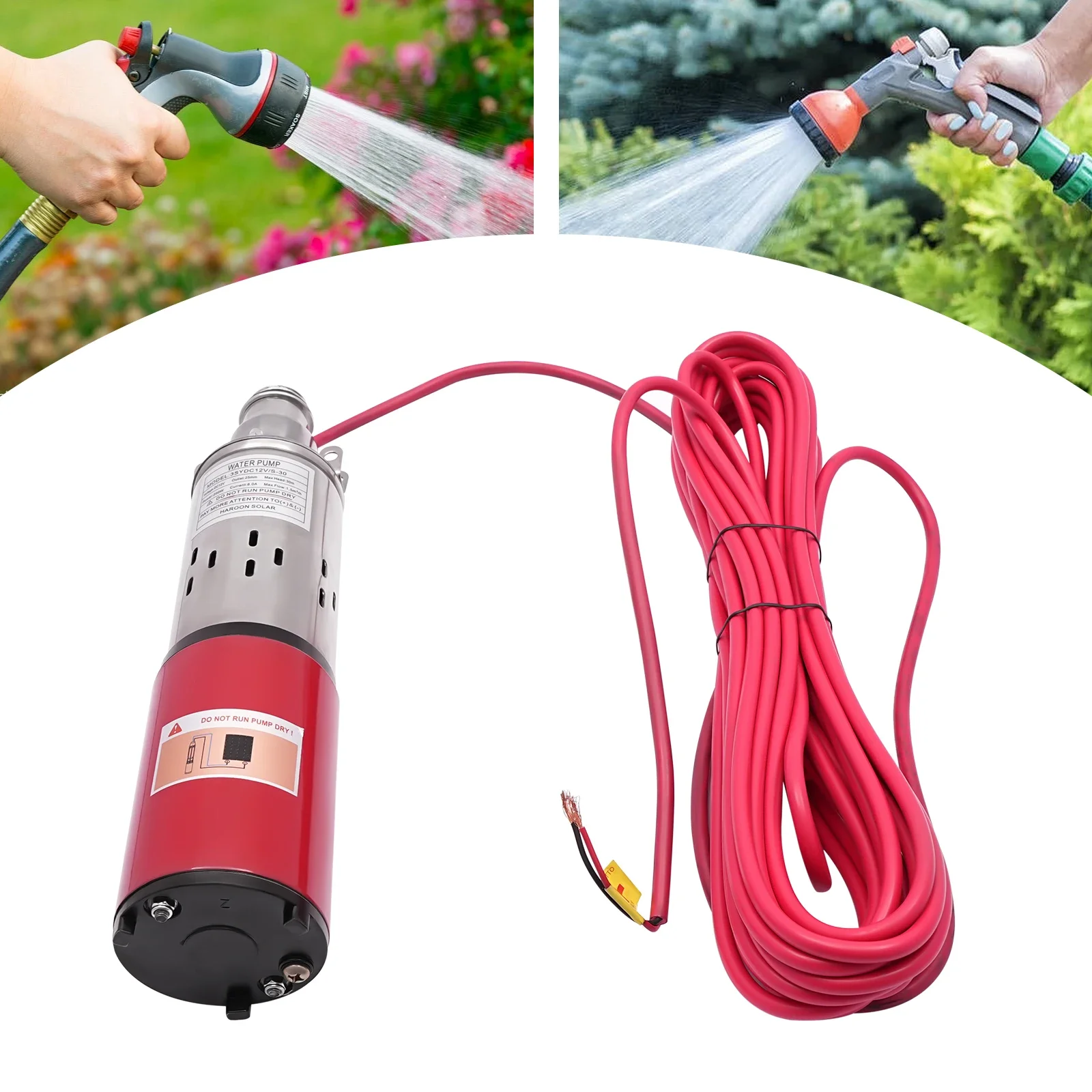 12V Anti-Corrosion Deep Well Screw Submersible Pump Low Noise Water Pump for River Pumping  and Agricultural Irrigation