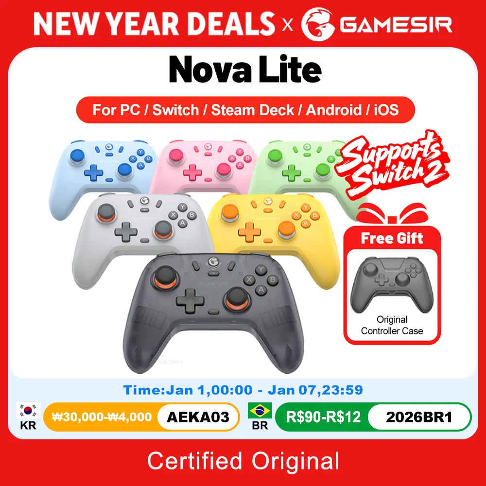 Gamesir Nova Lite manettes PC pour Nintendo Switch 2 commutateur Oled Lite contrôleur Bluetooth effet Hall Joysticks fenêtre 10 11