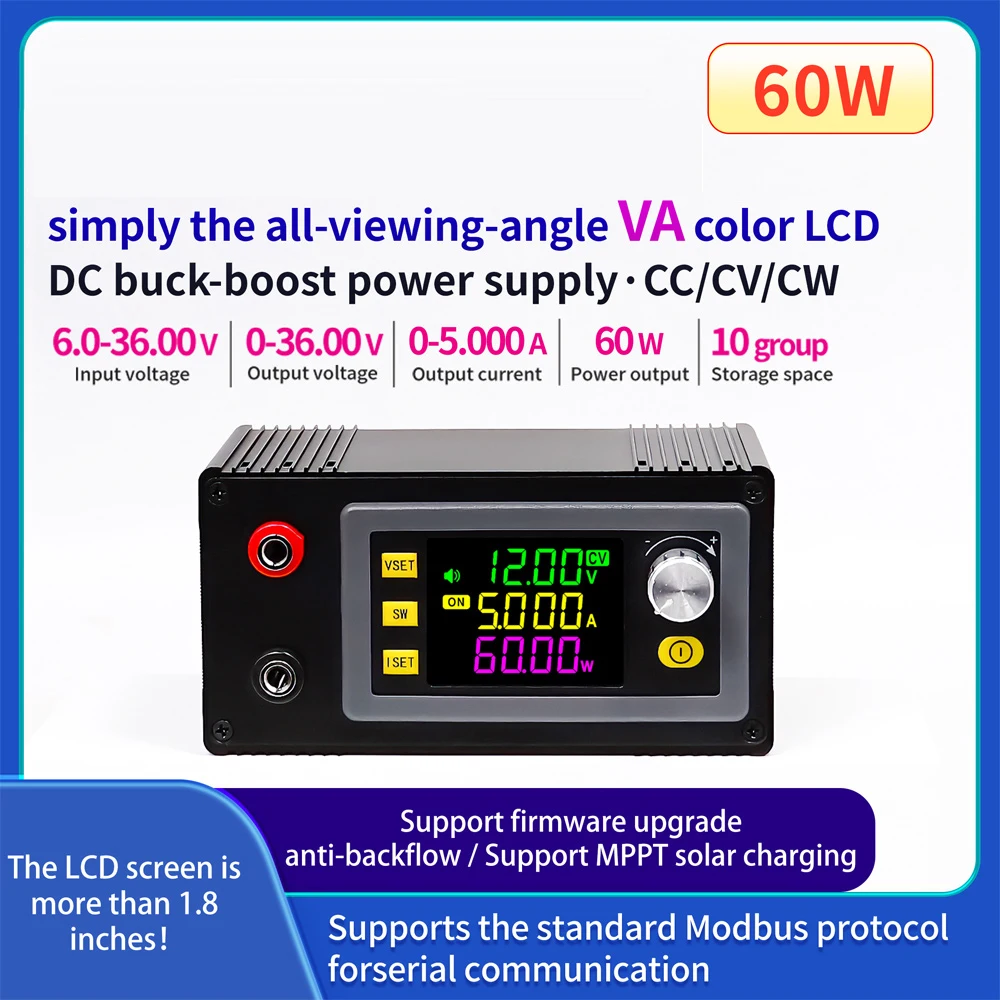 SK60 CNC Lift-off DC Adjustable Voltage Regulator Constant Voltage and Constant Current Solar Charging Module Support MPPT