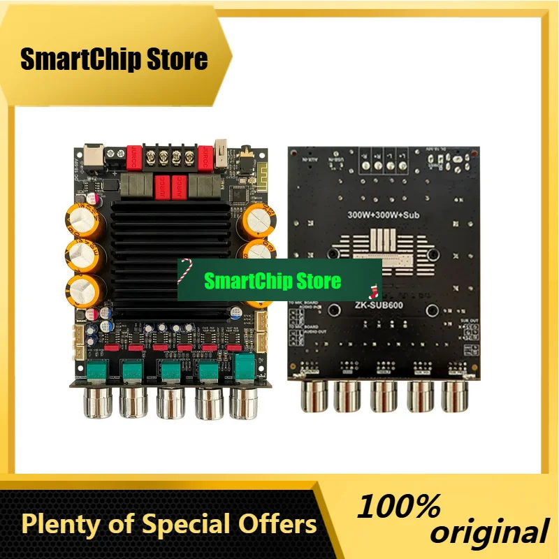 SmCpZK-SUB600 DC 18-50V With Subwoofer Extension Bt Amplifier Board Amplifier Chip Tpa3255 2.0+Channel Power 300W+300W+Sub
