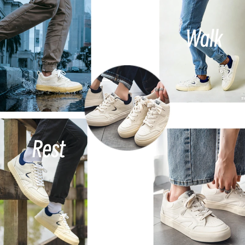 Men's Casual Board Shoes Sports Comfortable Fashionable Lace Up Outdoor Low-Top New Summer Running Simple and Versatile Shoes