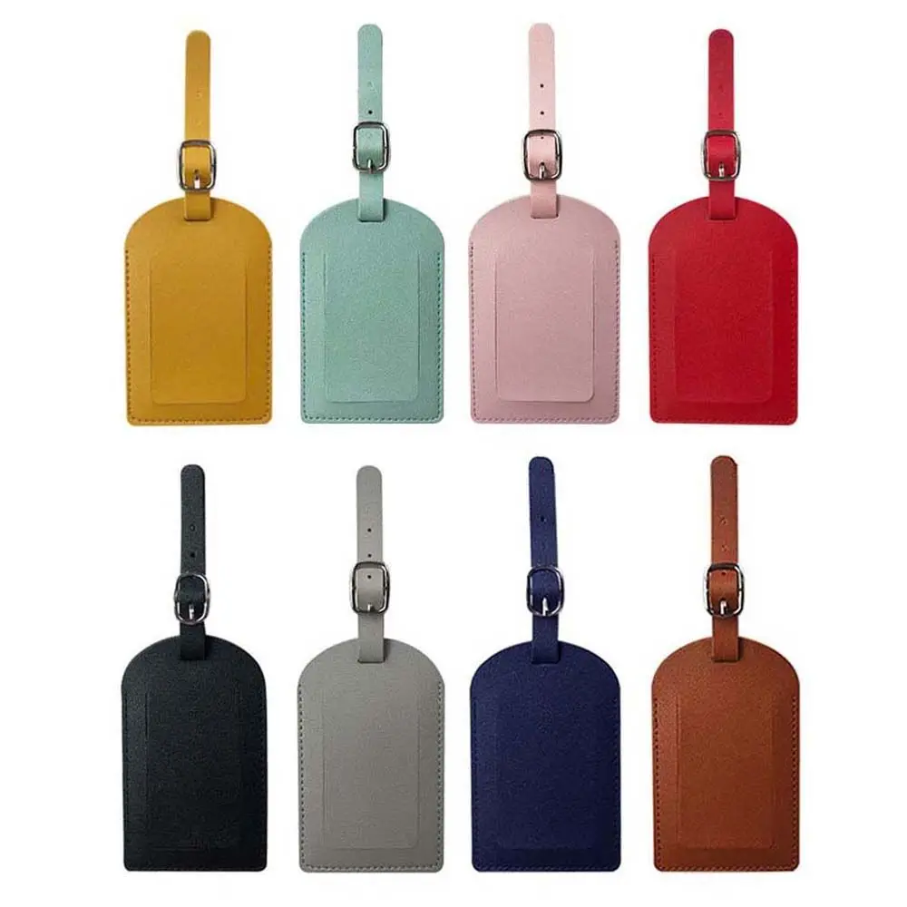 Colorful PU Leather Airplane Check-in Handbag Label Luggage Tag Travel Accessories Airplane Suitcase Tag Boarding Pass