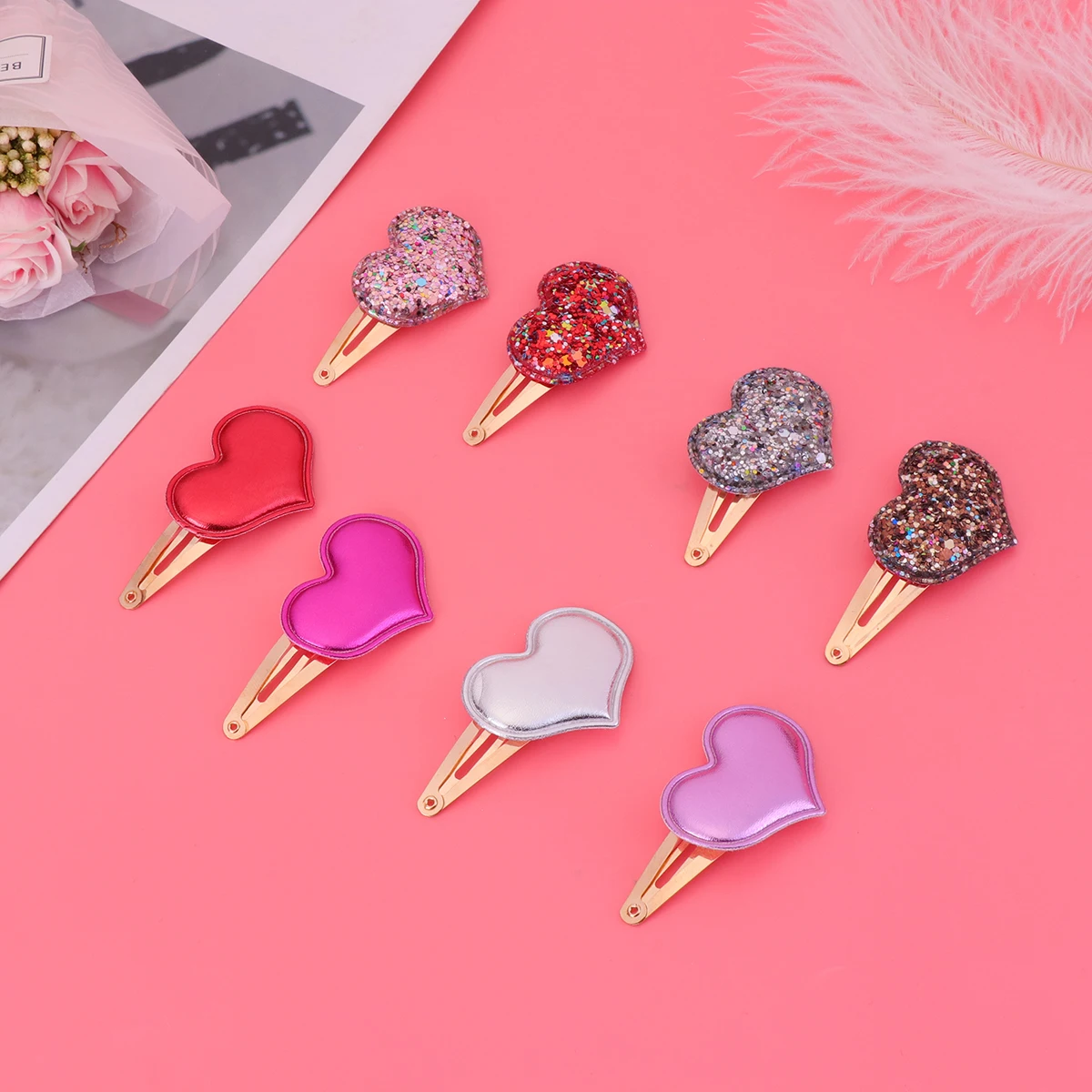 

8pcs for Girls Hair Hair Pins Clips Durable Material Bang Clips Daily Festival Adorable Barrette Hairstyle