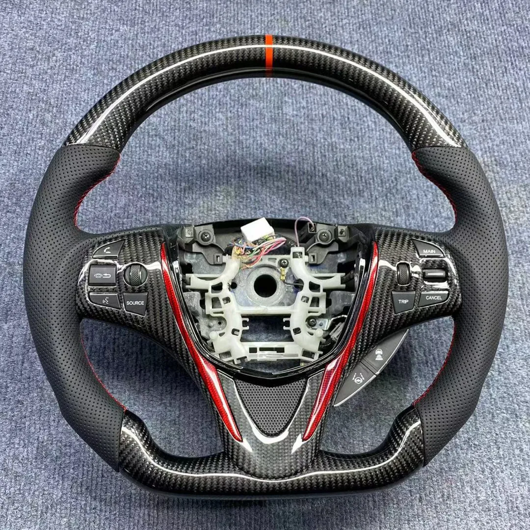 

Real Carbon Fiber Steering Wheel with Leather for Acura TLX TLX-L 2015-2020
