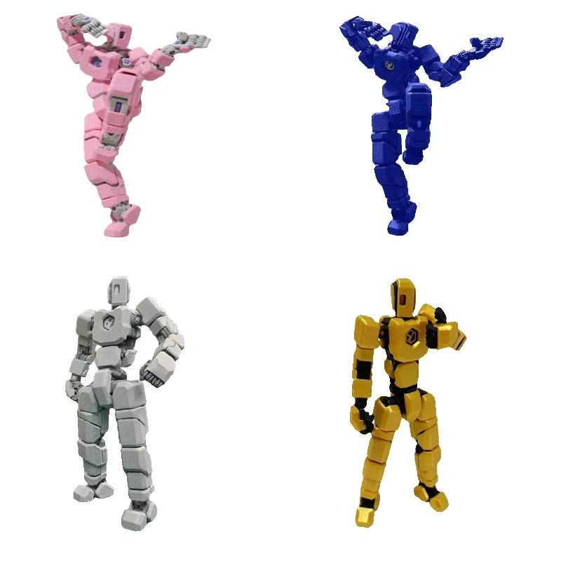 3D Printed Multi-joint Mannequin Dummy Action Figure Lucky 4 Style Posable Mechanical Model Articulated Desktop Display Model