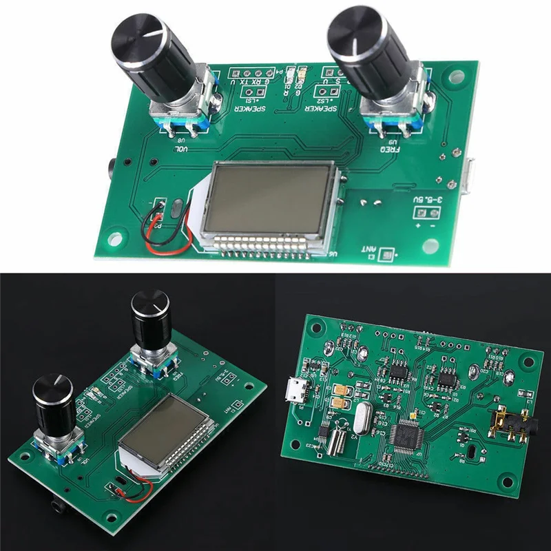 B44C 3X FM Radio Receiver Module 87-108Mhz Frequency Modulation Stereo Receiving Board With LCD Digital Display 3-5V DSP PLL