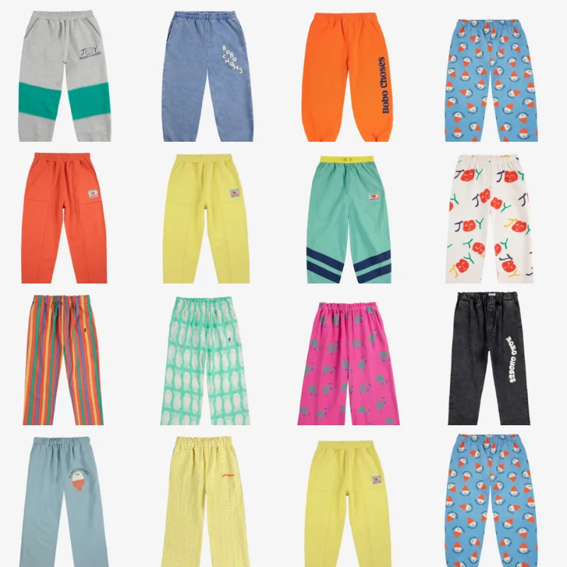 2025 جديد BC Kids Spring بنطال رياضي مطبوع عليه رسوم كرتونية لطيفة للأولاد والبنات
