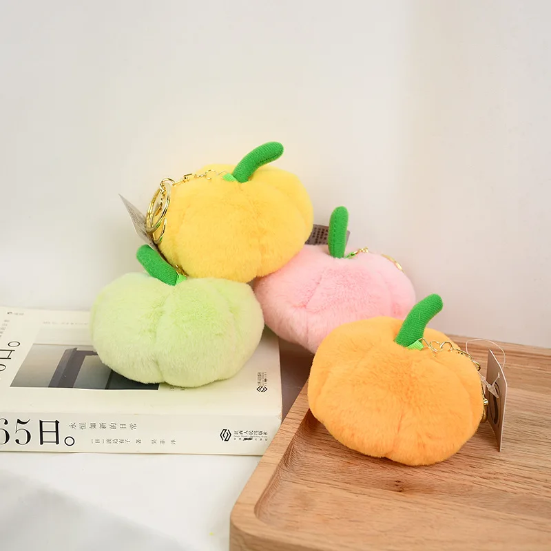 

Cartoon vegetables pumpkin plush toy pendant delicate niche car key chain accessories backpack hanging gifts new explosion