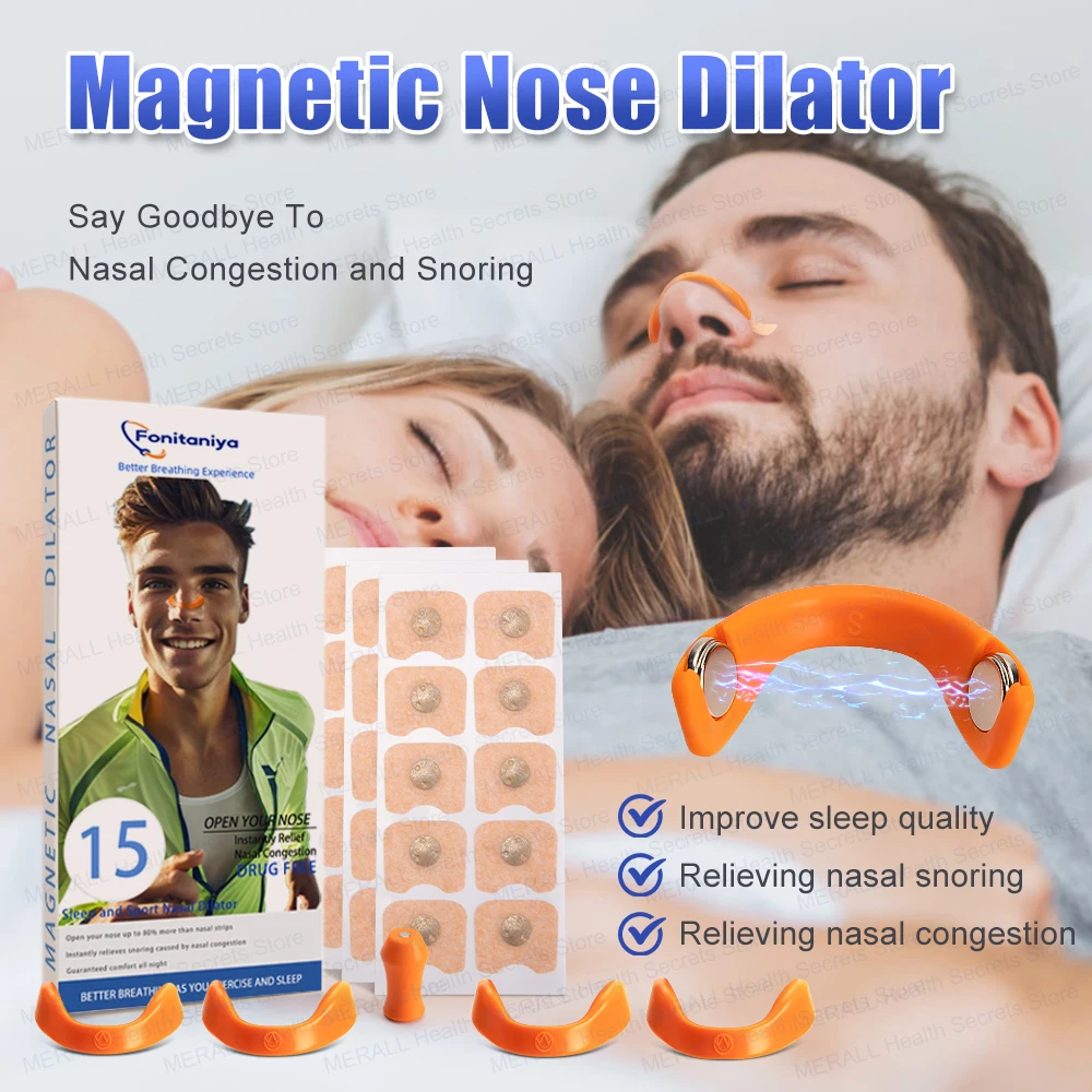 Nasal Breathing Dilators Magnetic Nasal Strips Easy Breath Anti-Snoring Preventing Snoring Device Intake Easy Breathe Rhinitis