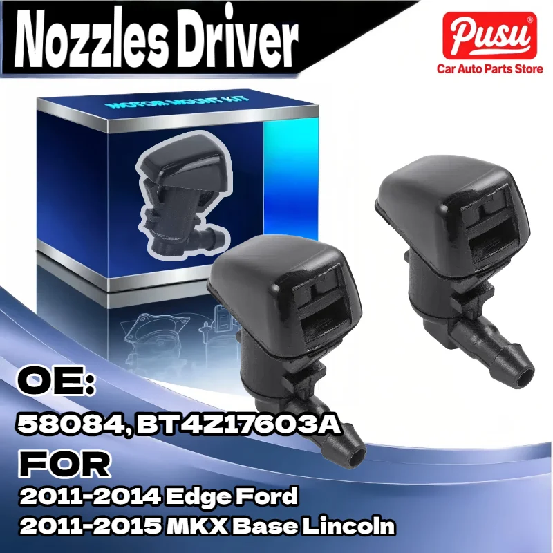 

Pair Windshield Washer Nozzles for Ford Edge Lincoln MKX, Fits BT4Z17603 BT4Z17603A 58084, Driver & Passenger Side