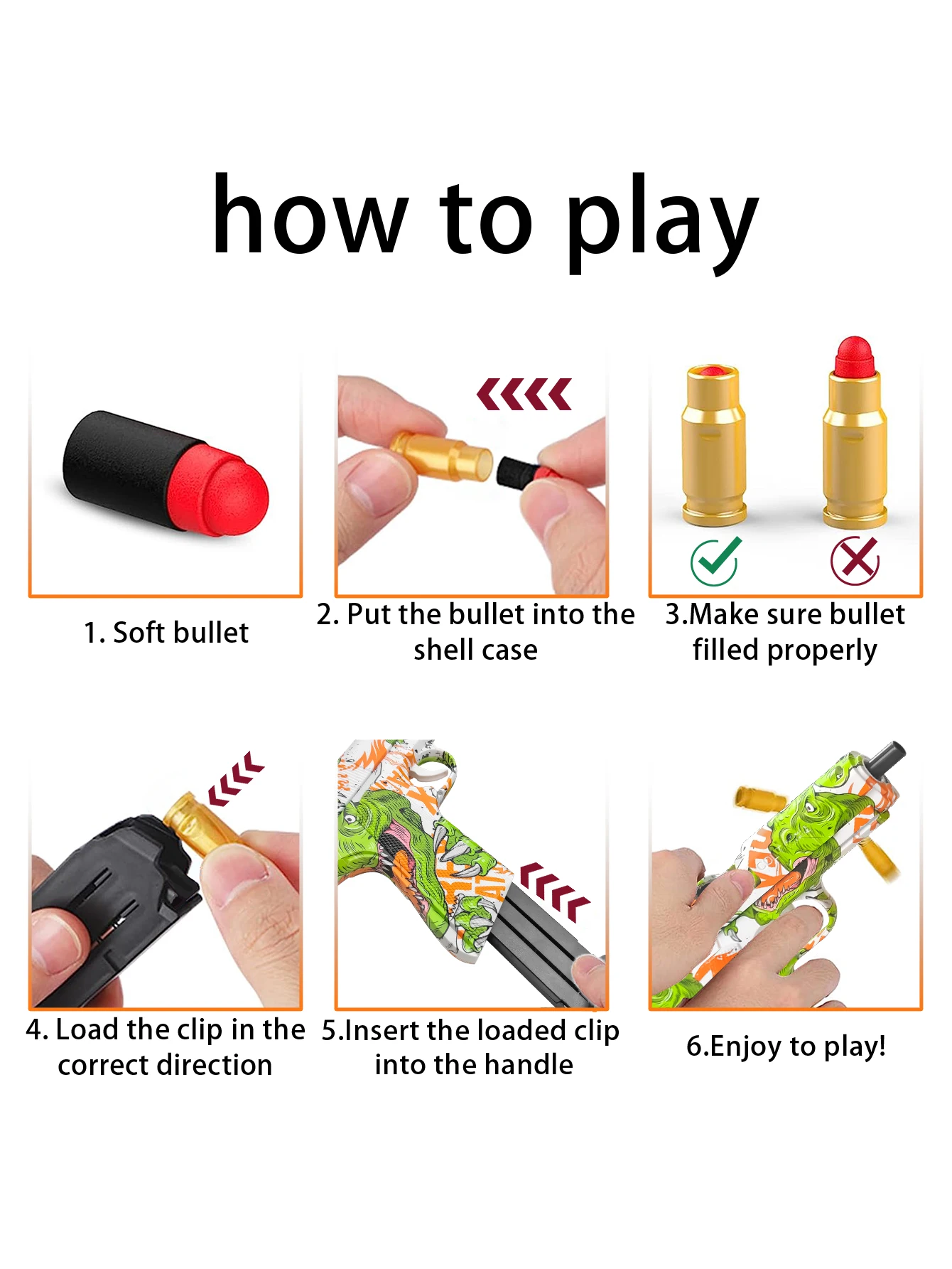 Safe Toys For Boys Girls Soft Bullet Glock Toy Gun Birthday Gift For Kids Dropshipping