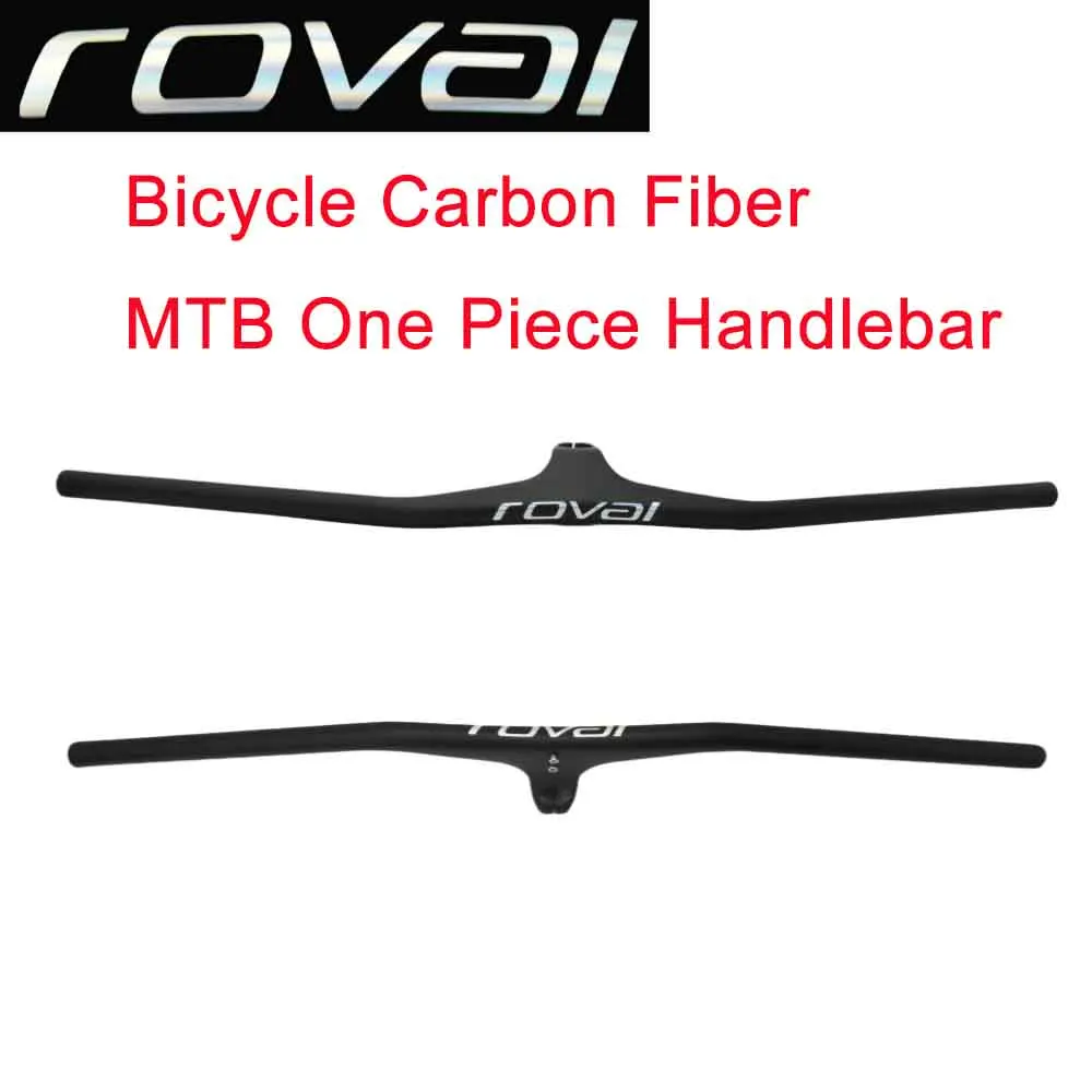 carbon Handlebar Chrome Integrated Carbon Handlebar MTB Bike Accessories -17 degree 660--800mm 70/80/90/100/110mm