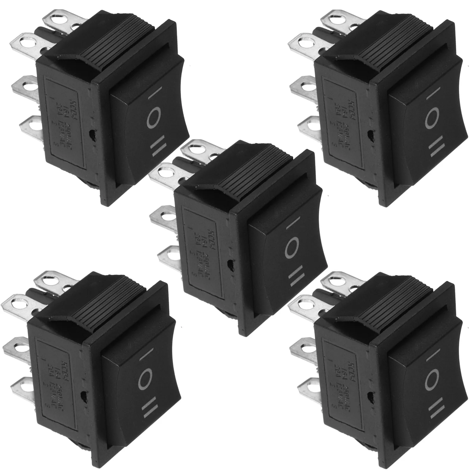 5 قطعة تبديل 16A250V الثقيلة على سيارة تبديل مفاتيح قبالة الروك التبديل لسيارة قارب البلاستيك اللون الأحمر