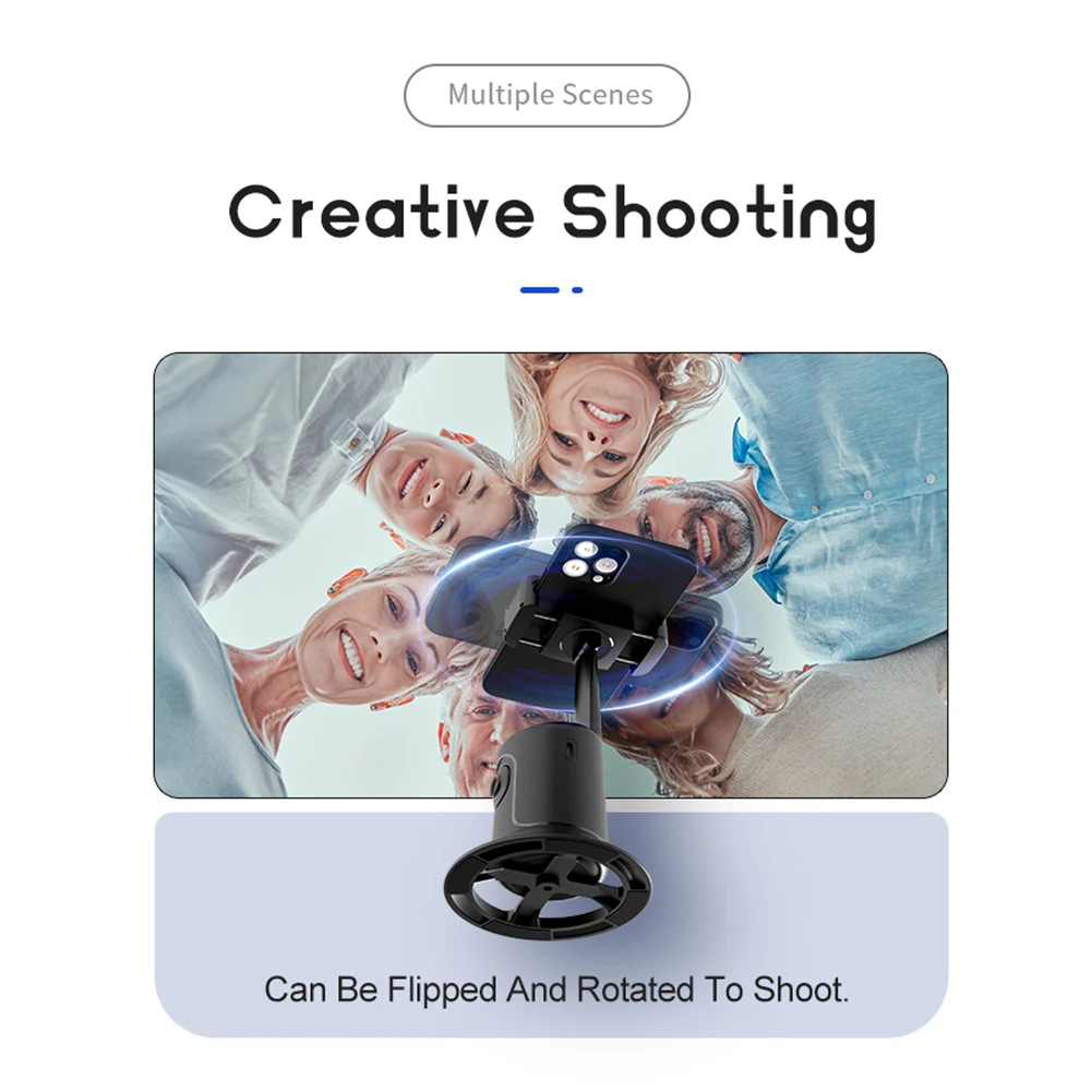 Intelligent Smartphone Stabilizer Follow-up 360 Rotation Handheld Gimbal Selfie Stick Tripod for  Live Photography