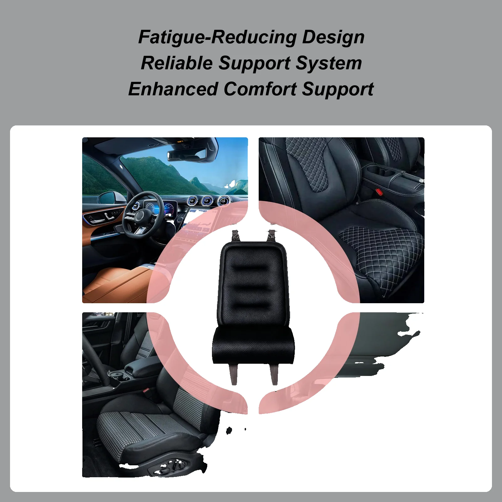 

Удлинитель автомобильного сиденья, поддержка ног, удобная регулируемая нескользящая наколенница, длинная подушка для автомобильного сиденья для водителя спереди и сзади