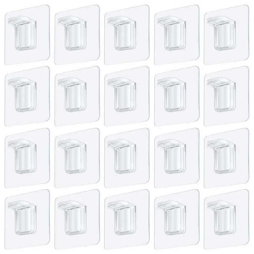 20 Pcs Small Hook Shelf Holder Pegs Kitchen Cabinets Nail-free Supports Home Accessory Waterproof Holders