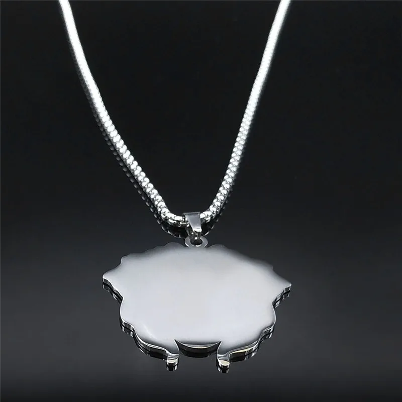2024 Mexican Female Skull Stainless Steel Chain Necklace for Women/Men Silver Color Necklaces Jewelry collar mujer N3636S02