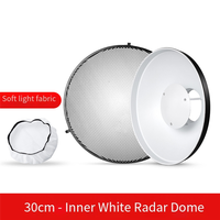 AT82-For Studio Portrait Photography Beauty Dish Reflector With 30Cm Honeycomb Grid Enhanced Lighting Control