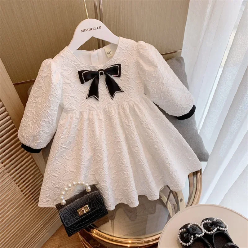 

Princess Girls Dress Classic Kids 2023 Clothes Long Sleeves Spring Fashion Vestidos for 1-8T Children’s Fashion Outfit