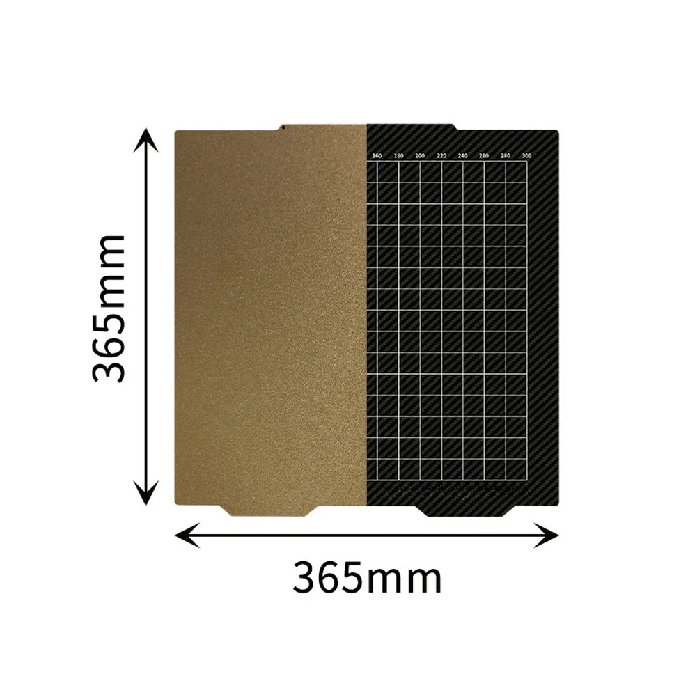PET PEI Spring Steel 365mm Build Plate High Temperature Resistant Seamless Fit Alignment Long Lasting Durability