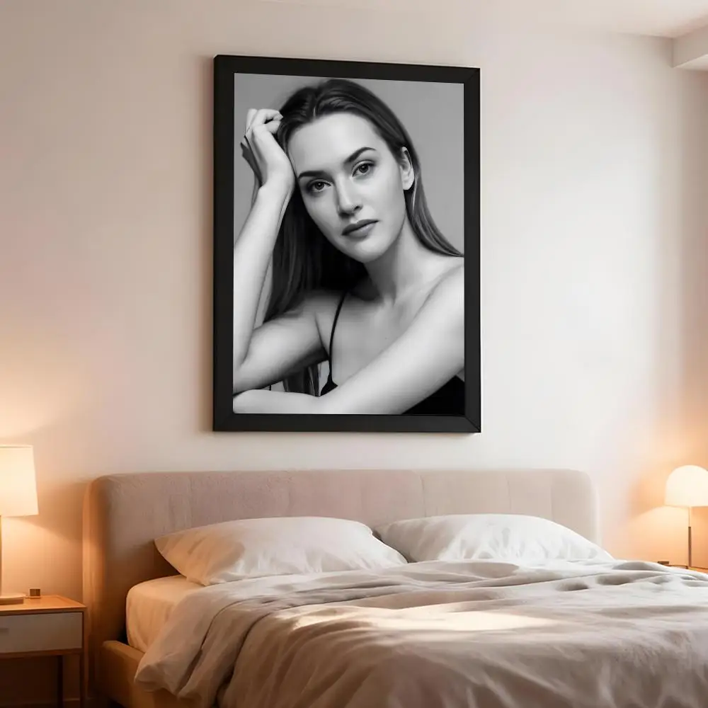 Poised Celebrity K-Kate Winslet Poster Artistic Instant Peel-Off Wall Decor Atmosphere Setter for Bedside & Shared Room