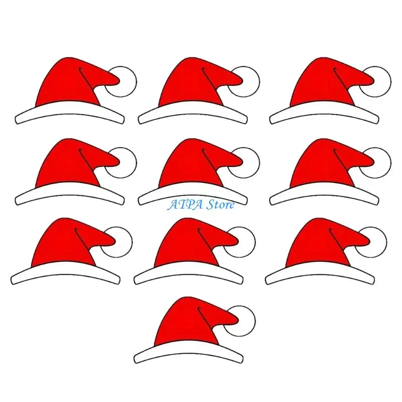 

U13C Creative Santa Hat Car Christmas Sticker Waterproof Festive Decoration