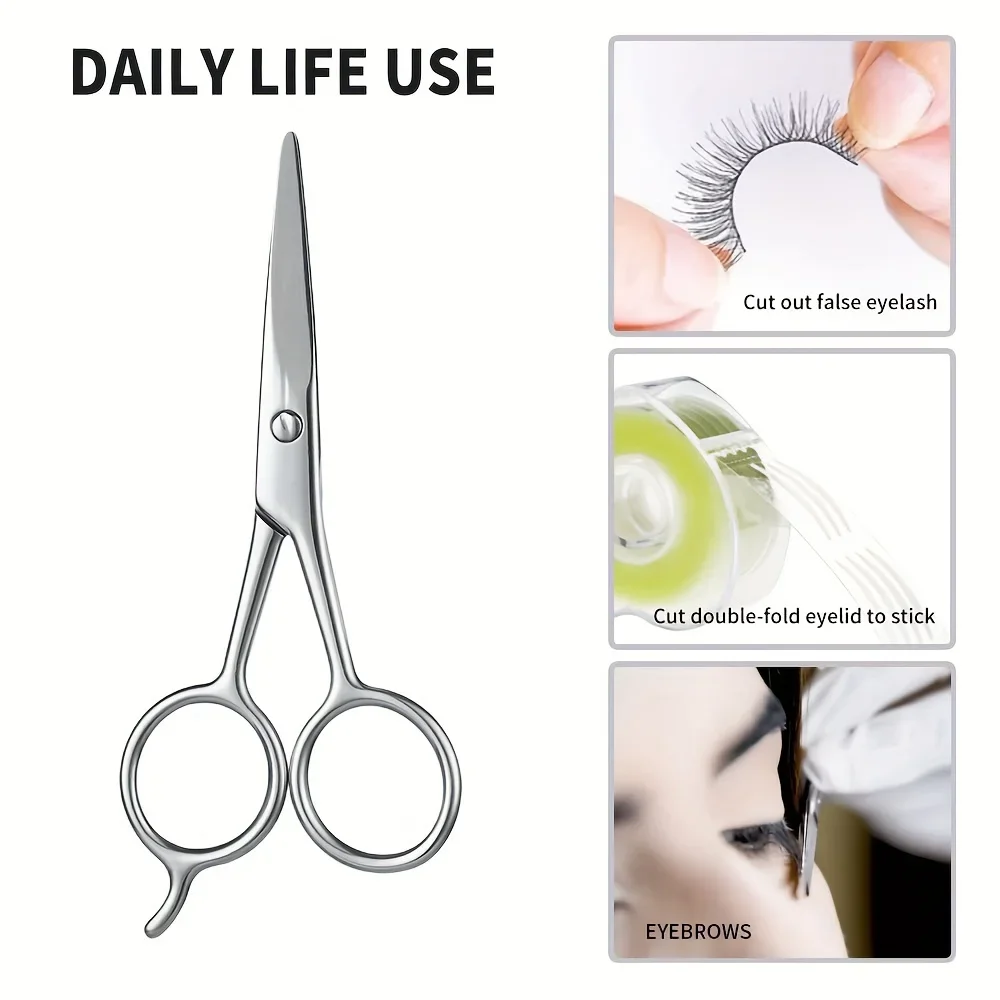 Professional Stainless Steel Iridescent Rainbow Tip Trimming Scissors for Men & Women Eyebrow, Beard, Mustache, Nose Hair