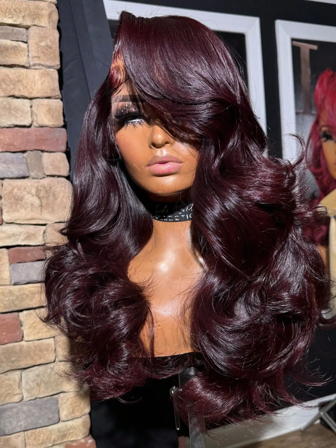 Pelucas de cabello humano de color rojo burdeos ondulado 13x4 HD peluca Frontal de encaje transparente 99J rojo prearrancado con pelo de bebé 200%